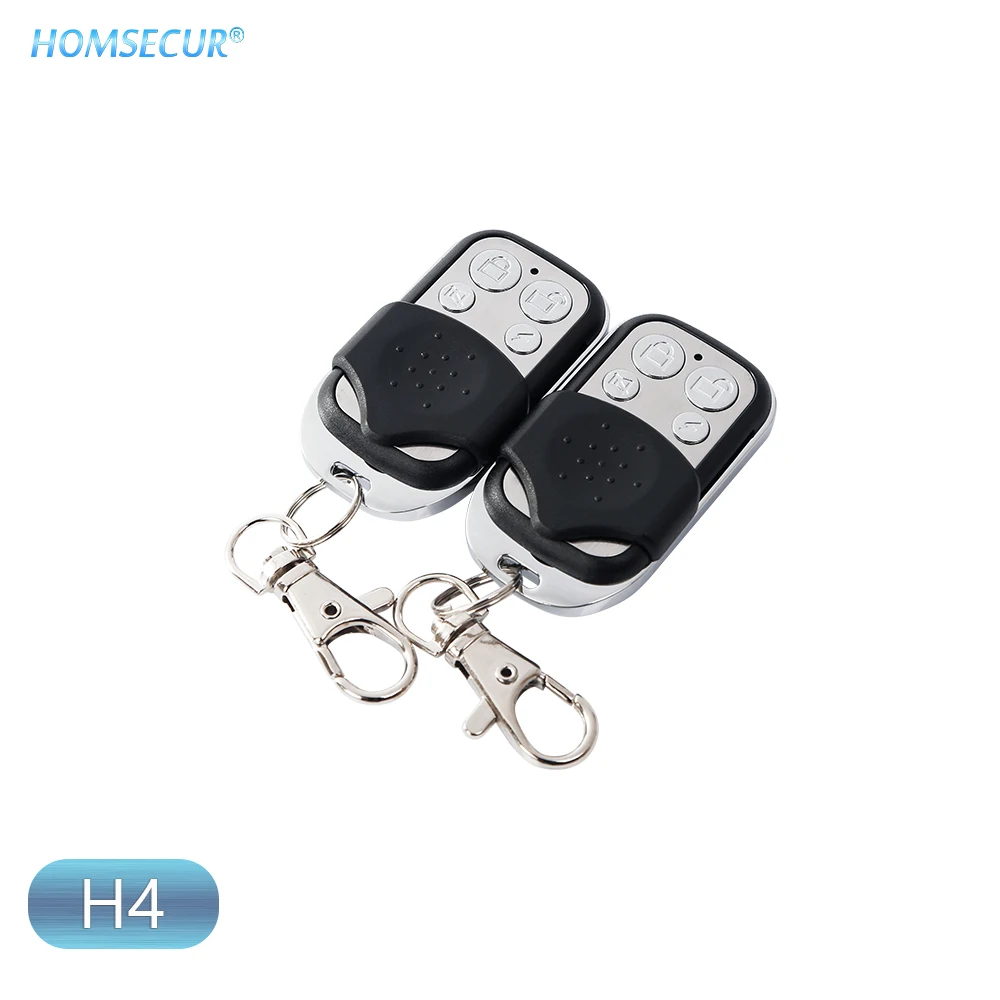 

HOMSECUR 2Pcs H4 Wireless 433MHz Metal Remote Control For Our 433MHz WIFI 4G 3G Home Security Alarm System