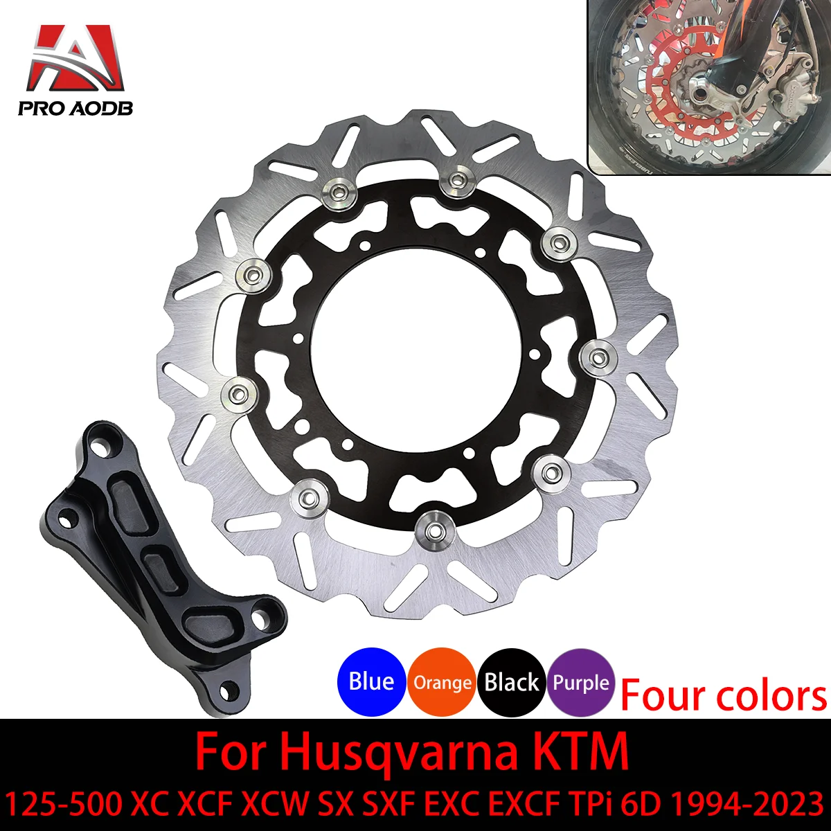 

Motorcycle 320MM Front Floating Brake Disc Rotor Adaptor For Husaberg GasGas KTM Husqvarna 125-501 FE TE FC TC TX FX 2014-2023