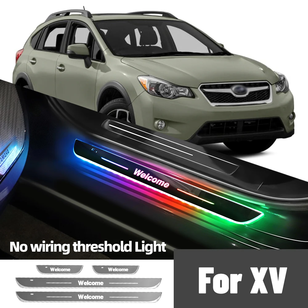 

For Subaru XV Crosstrek 2012-2023 2017 2020 Car Door Sill Light Customized Logo LED Welcome Threshold Pedal Lamp Accessories