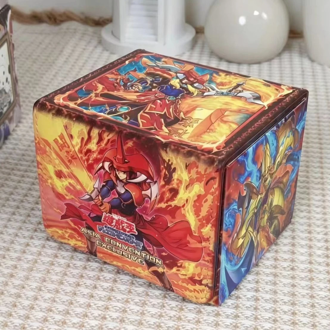 Yugioh Joey Wheeler Flame Swordsman Deck Box Yu-Gi-Oh! TCG OCG  Trading Cards Pu Leather Storage Box 100+