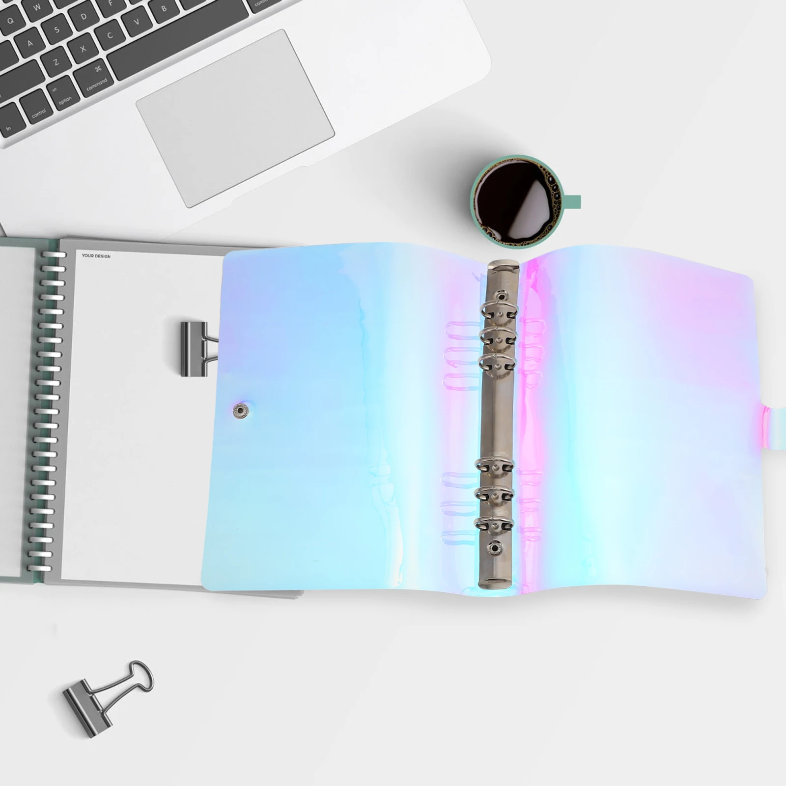 1 قطعة غطاء كتاب أوراق فضفاضة البلاستيك الشفاف مقاوم للماء واقية غطاء الكتاب أداة طالب المفكرة قذيفة قابلة لإعادة الاستخدام #1