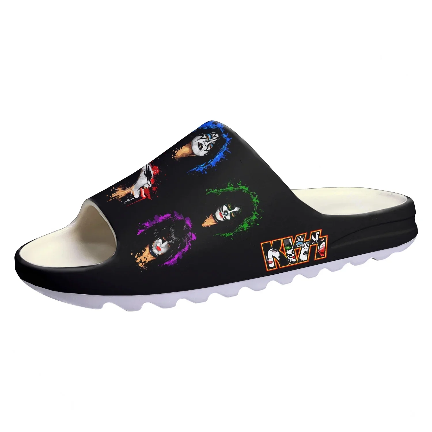 

Kiss Rock Band Soft Sole Sllipers Home Clogs Customized Water Shoes Heavy Metal Rock Men Women Outdoor Stepping Beach Sandals