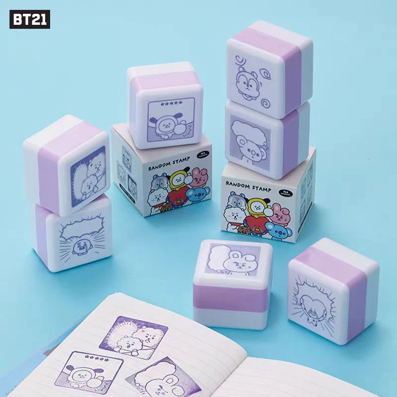 

Linefriends Bt21 дневник настроения серии штампы мультфильм книга украшения подарок игрушка коллекционные предметы для детей