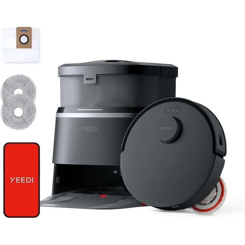 Yeedi M12 PRO+ Robot Vacuum and Mop, 11000Pa Strong Suction, ZeroTangle Technology, TruEdge Deep Mopping