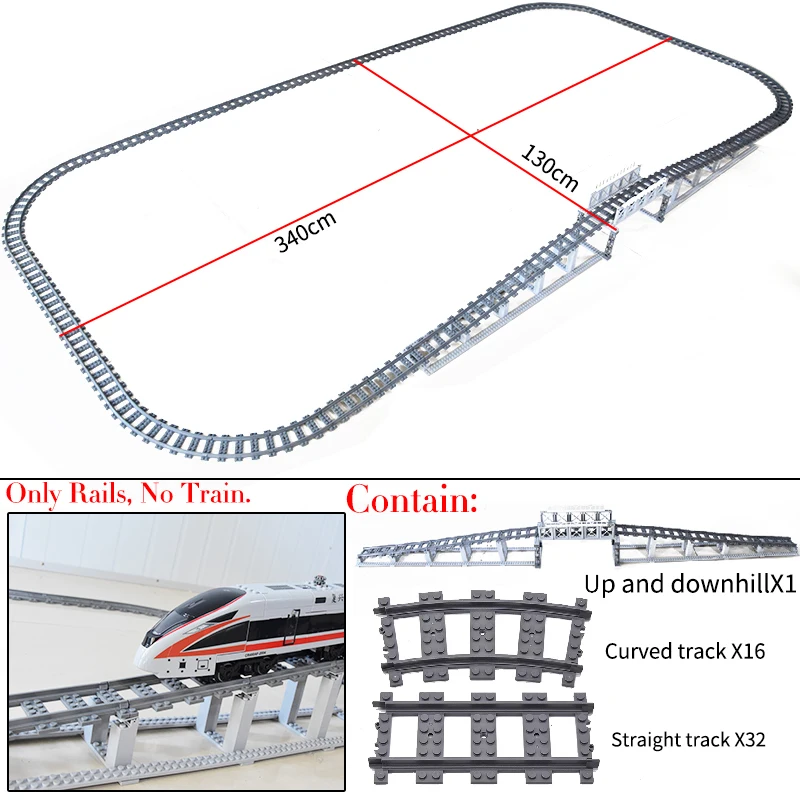 Nuovi treni della città interruttore flessibile binari ferroviari rotaie incrociate biforcite morbide piste diritte blocchi da costruzione mattoni giocattoli MOC