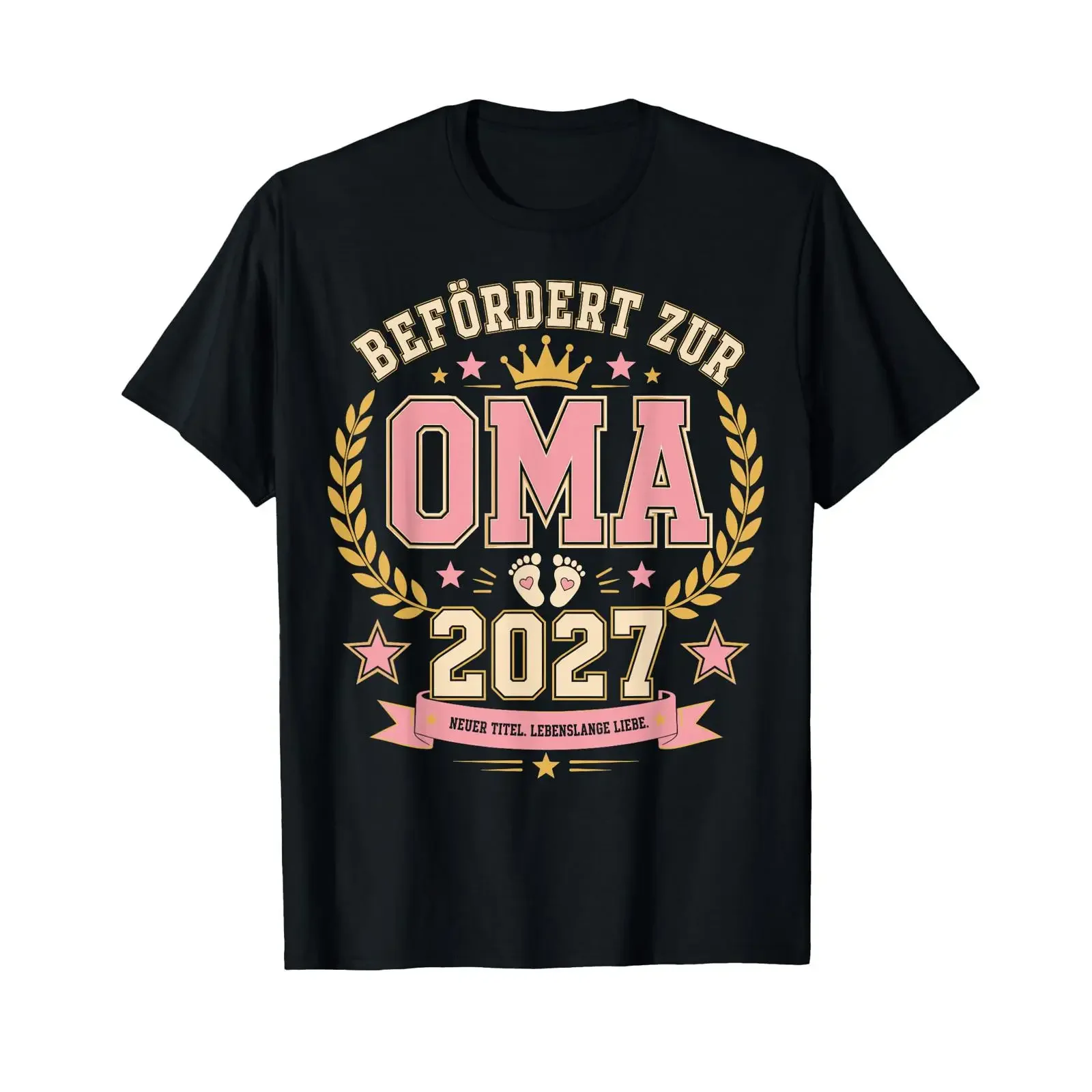Soon to be Grandma 2027 Crown Baby Bodysuit Pacifier Joy T Shirt vintage Washed Stylish Casual Top For Everyday Wear Slightly