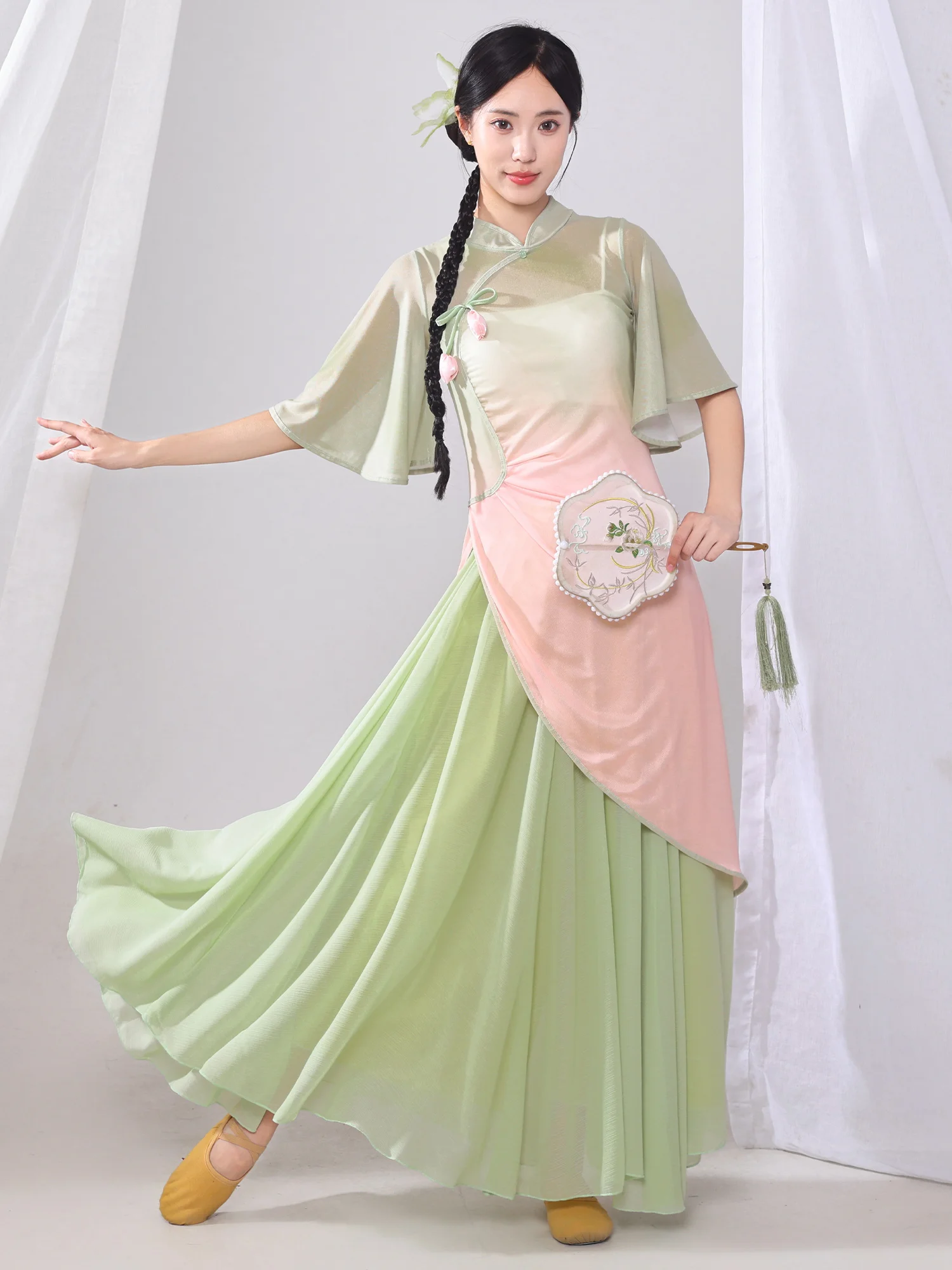 

Classical Dance Costume New Style Gradient Transformation Gown Body Shape Chinese Style Fairy Atmosphere Practice S...