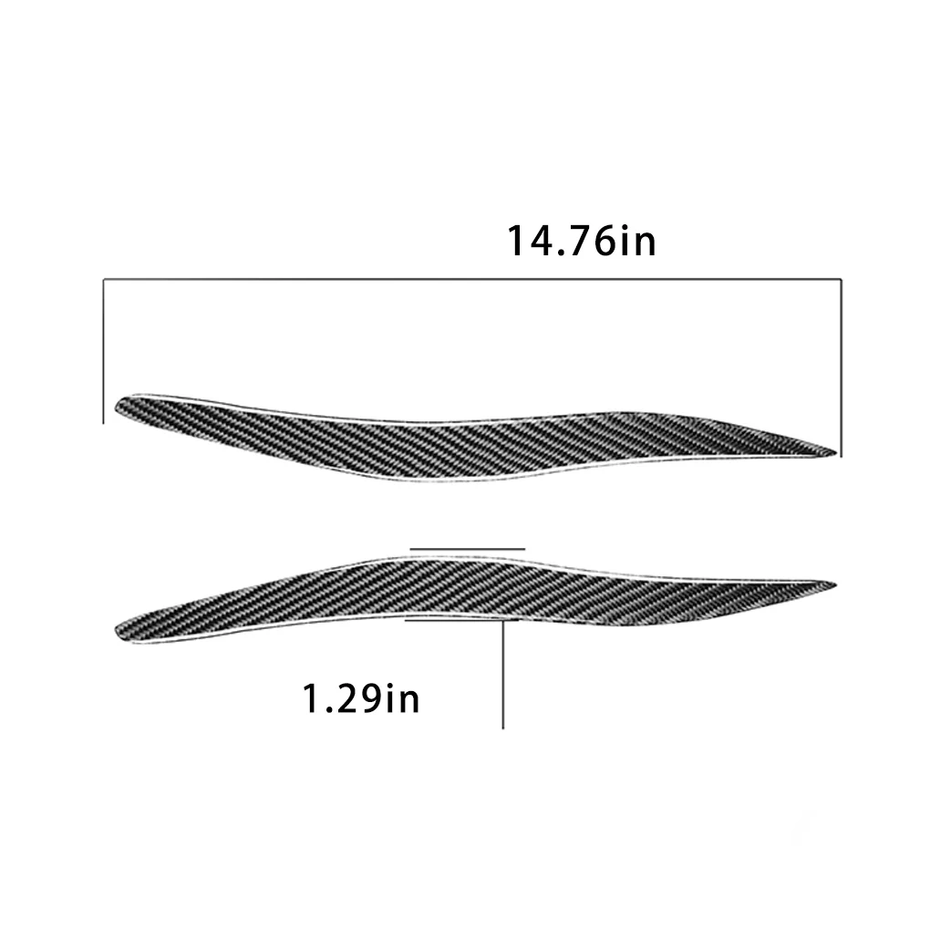 Picture 7: 2Pcs Stickers Carbon Fiber Trim Headlight Cover Supplies Eyebrows Parts