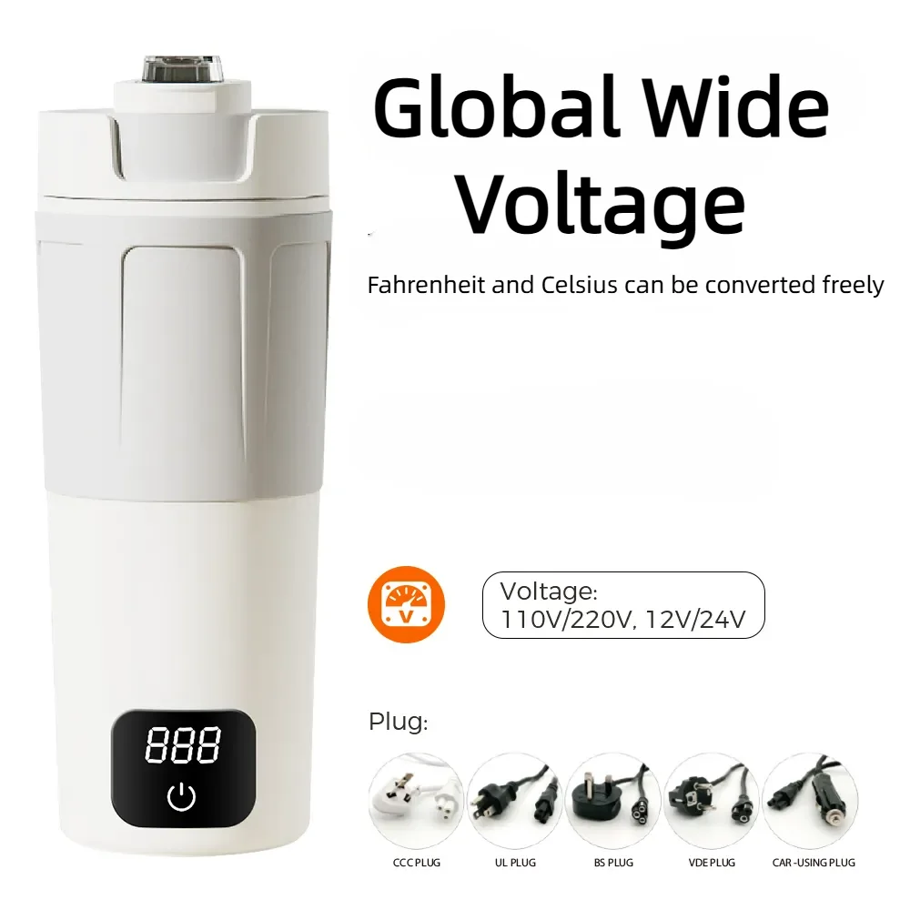 Travel Electric Kettle Portable Small Mini Tea Coffee Kettle Water Boiler, Water Heater Steel & Auto Shut-Off & Boil Dry Protect