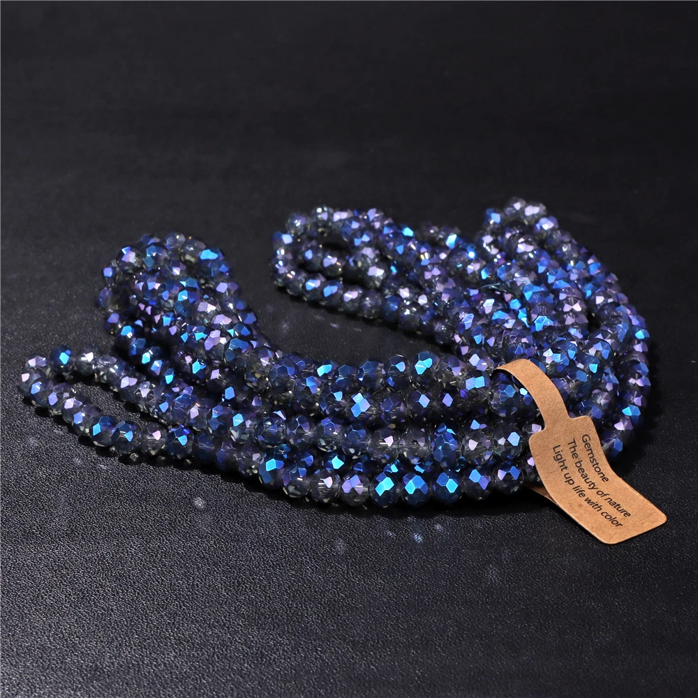 Großhandel 5 Strang/Los facettierte österreich ische Kristall perle Rondelle lose Abstand halter ab Farbe Glasperlen für Schmuck herstellung Zubehör – Detail 19
