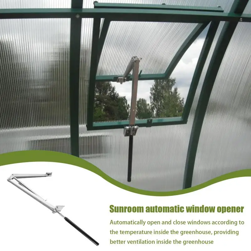 Greenhouse Window Opener Automatic Galvanized Sheet Automatic Greenhouse Window Opener Gardening Tools Rustproof Portable Roof