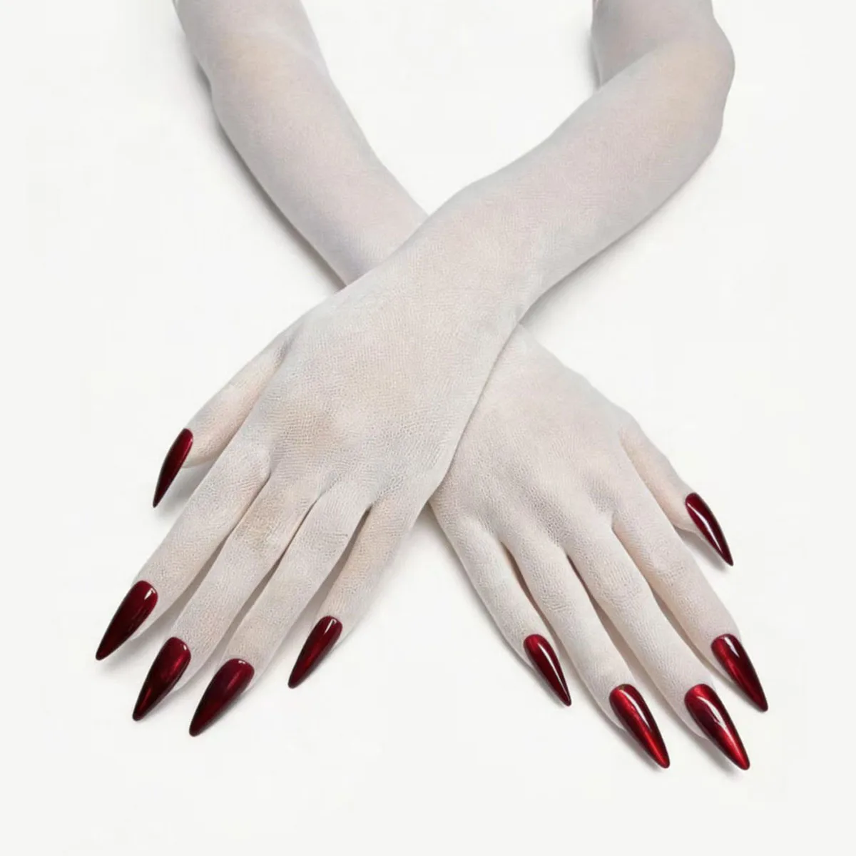 Ultradünne nahtlose Strumpfhandschuhe – 3D-Katzenaugen-Nagelabdeckungen – modische Fünf-Finger-Strumpfhandschuhe – dekorative Handschuhe – Detail 2