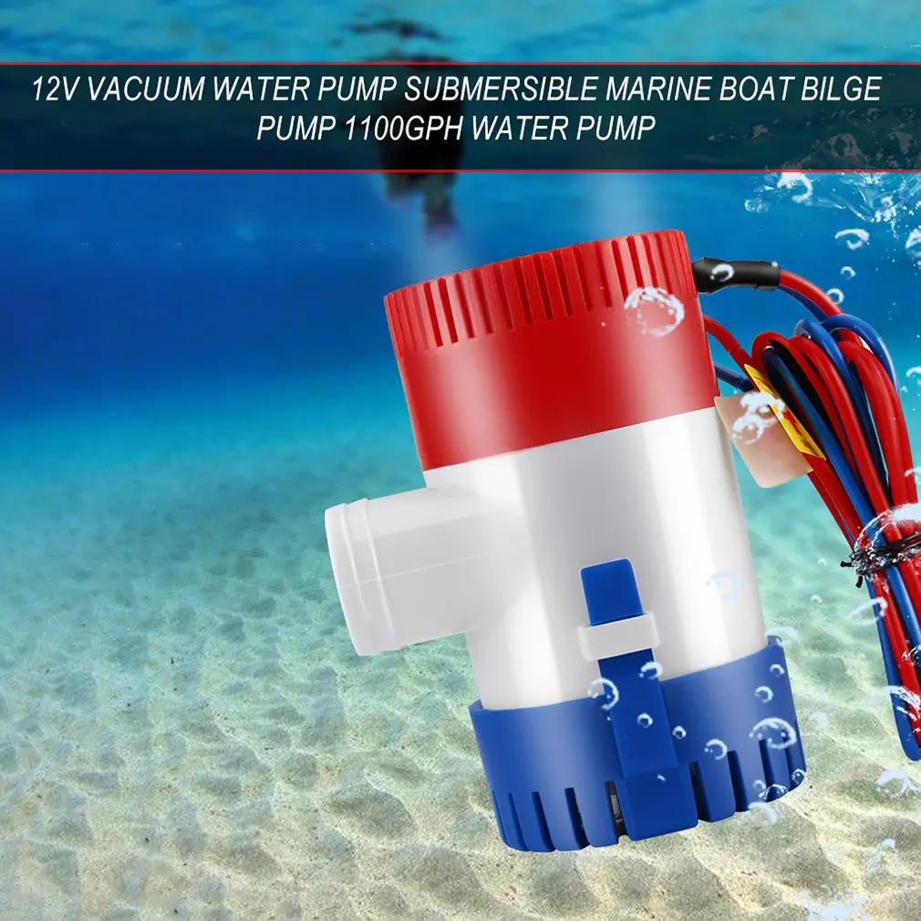 12V Vacuum Water Pump Submersible Marine Boat Bilge Pump 1100GPH Water Pump Used In Boat Seaplane Motor Homes Houseboat