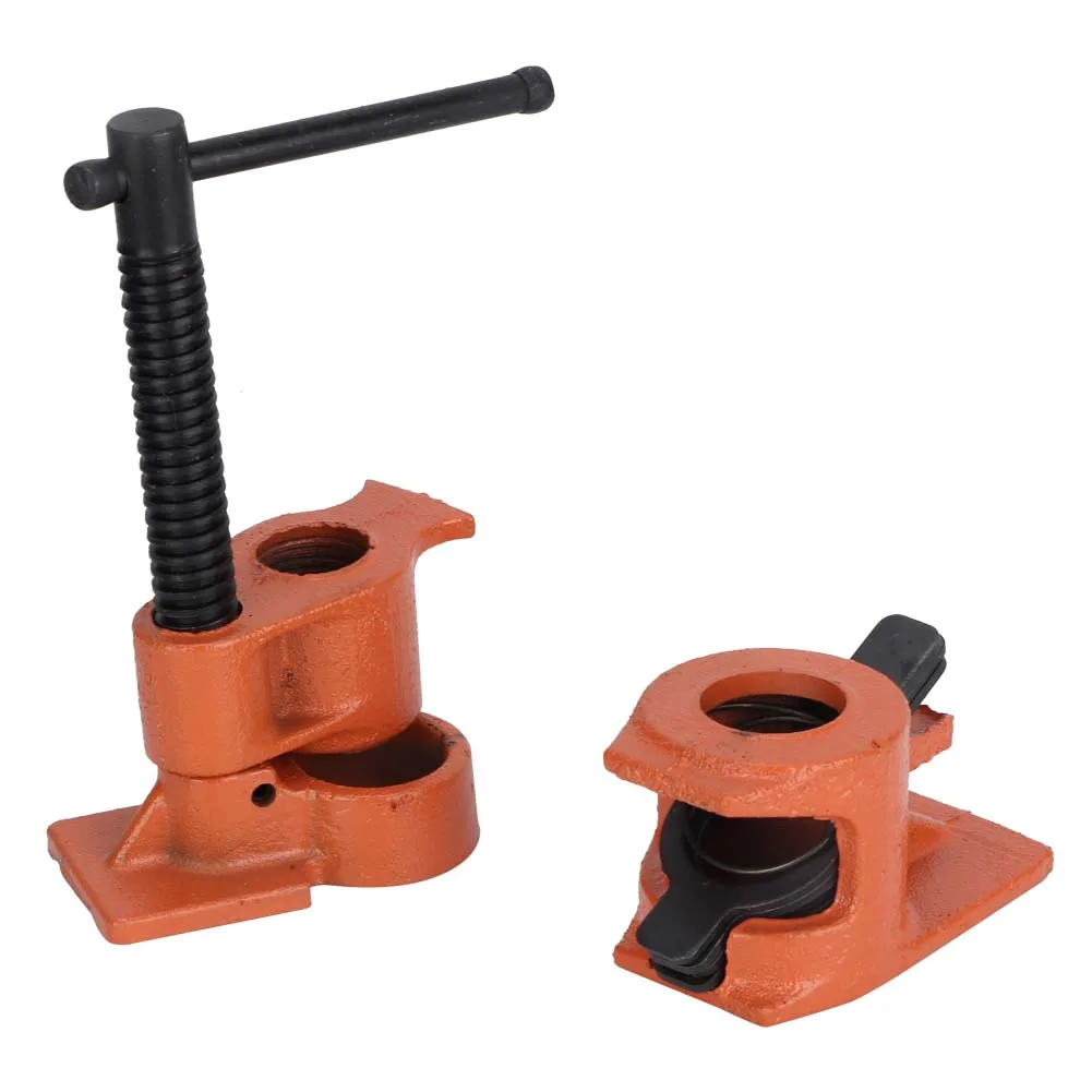 1/2 Inch Pipe Clamp Vise Fixture Set Woodworking Jig Clamp System Heavy Duty Pipe Clamp Vise Woodworking Tool Kit