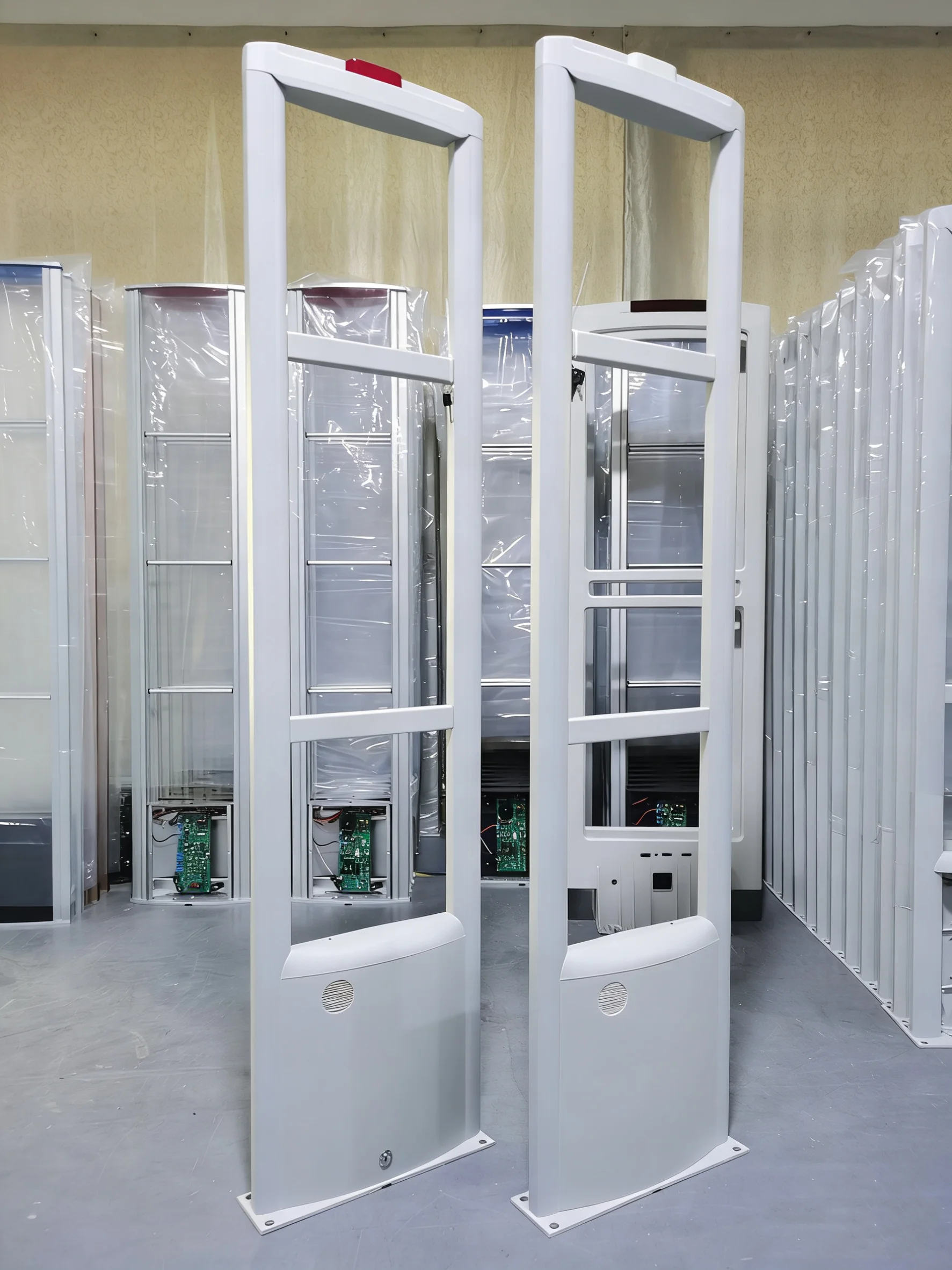 

Eas RF 8.2Mhz antenna Normal Ivory White Aluminum Alloy 1-Transmitter & 1-Receiver Anti-Theft Device alarm gate security