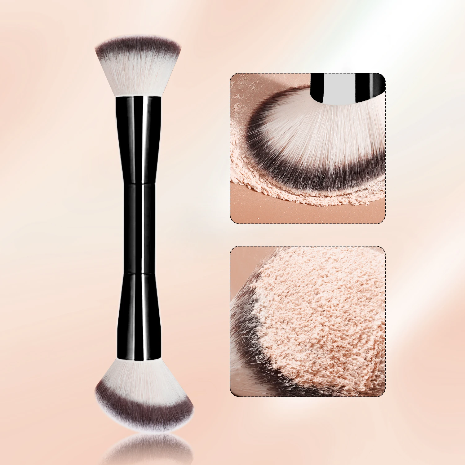 

Single Double Head Big Brush Head Round Head And Flat Head Powder Powder Blusher Brush Contour Brush Portable Soft Brush Hair Ma