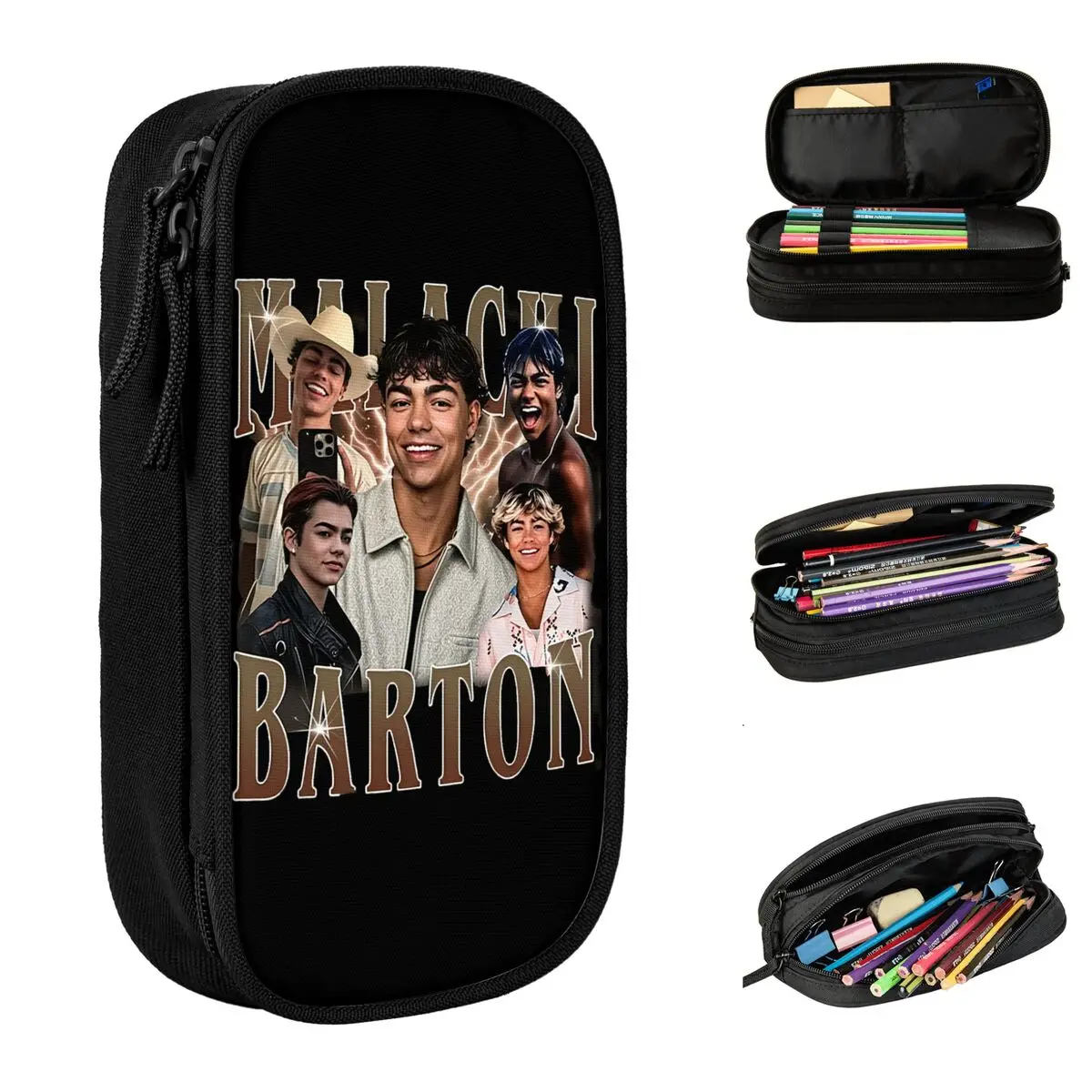 مقلمة Malachi Barton حقيبة أقلام كلاسيكية للطلاب تخزين كبير للوازم المدرسية هدايا حقيبة أقلام رصاص