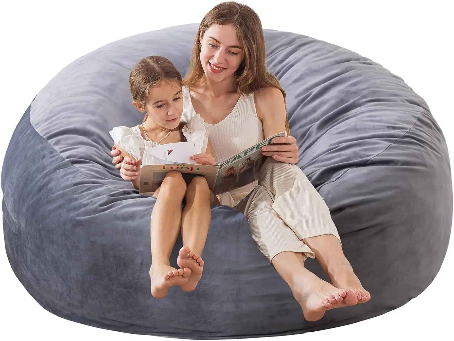 

Large Bean Bag Chair for Adults/Kids with Filling, 3 ft Memory Foam Bean Bag Chairs with Filler Included, Ultra Soft Dutch