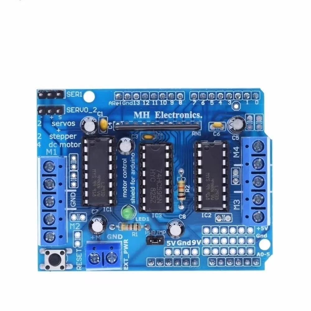 L293D Motor Drive Expansion Board Motor Control Shield for DIY Robot Projects Compatible with ATMEGA8 ATMEGA168 ATMEGA328