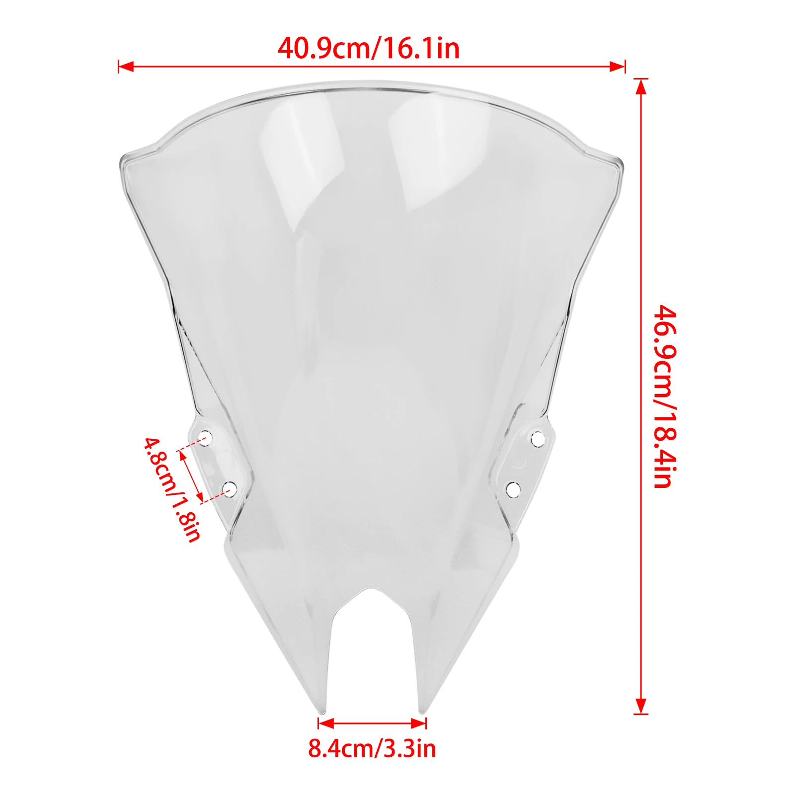 Tall Windshield Visor Windscreen For Kawasaki Ninja500 Ninja 500 SE 2024 2025 2026 Double Bubble Screen Fairing Wind Deflector