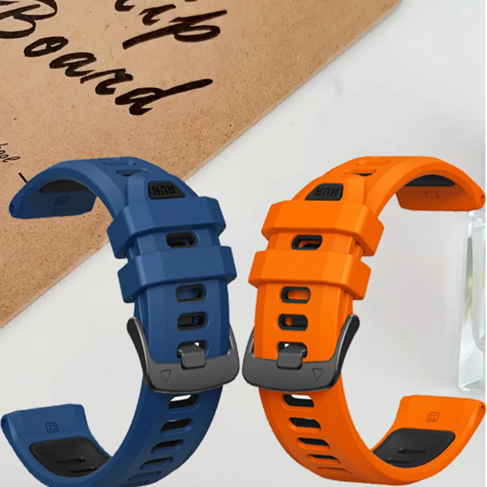 Two-color Silicone Smart Watch Band For Garmin Forerunner 970 Forerunner 965 955 945 935 Soft And Breathable Wristband Bracelet