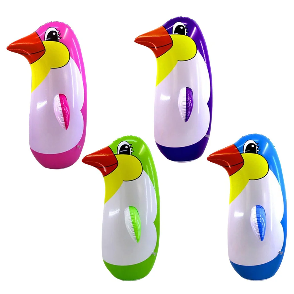 3pcs Inflatable Punching Penguin Toy Tumbler Toy Party Accessory for Kids - 22cm (Random Color) kids punching toy