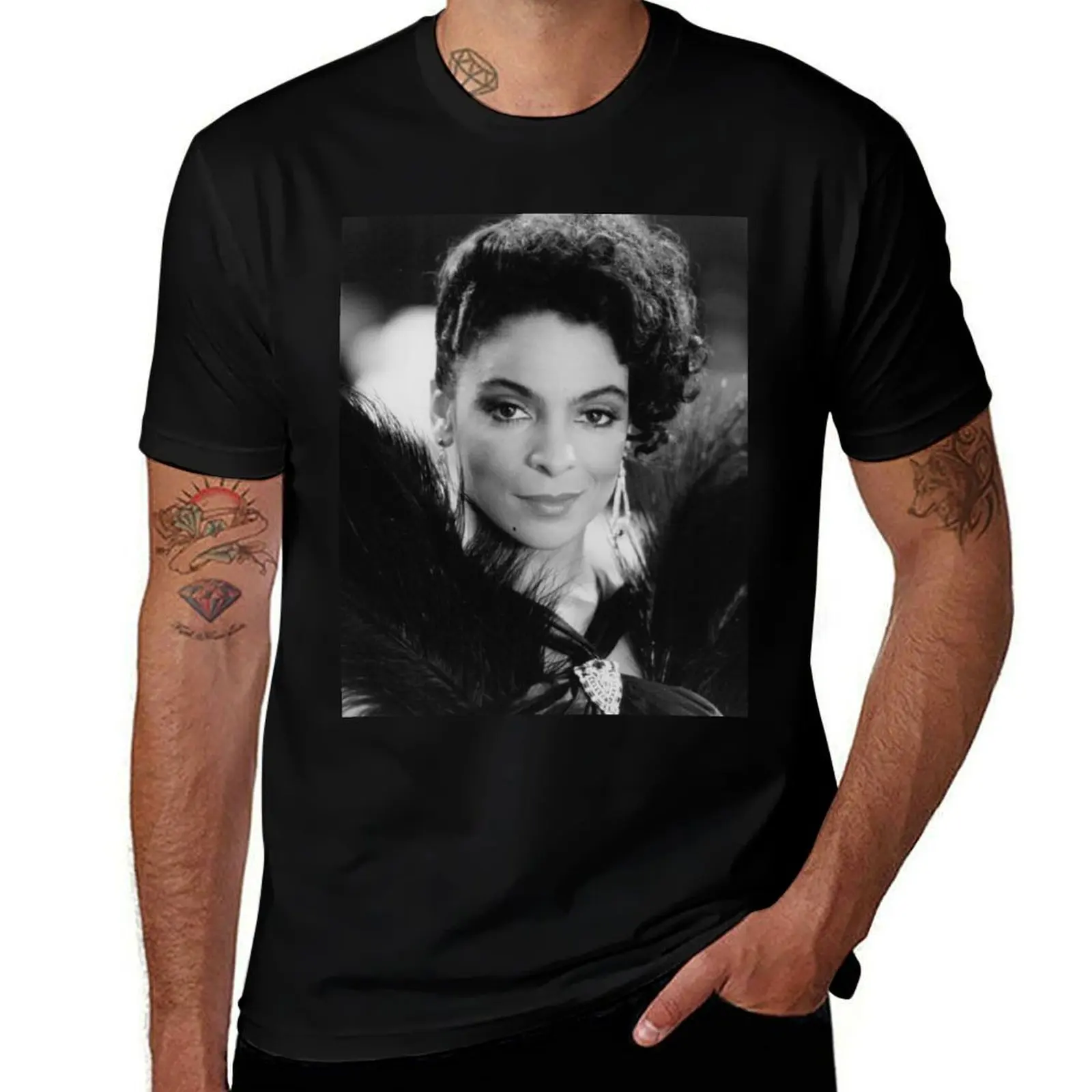 Harlem Nights Jasmin Guy T-Shirt Breathable Mesh Panel T-Shirt