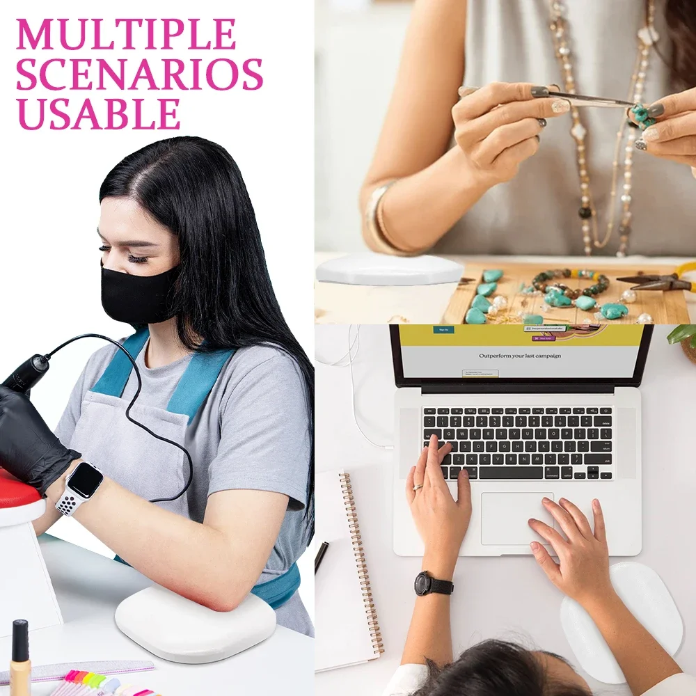 แผ่นรองข้อศอกบนเล็บ1ชิ้นแผ่นกันลื่นที่วางแขนเบาะรองแขนสำหรับทำเล็บมือ peralatan Seni Kuku ข้อศอก