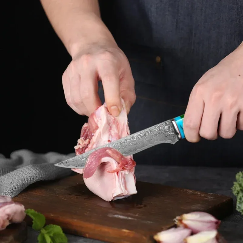 High Quality Boning Knife Damascus Steel Meat Cleaver Kitchen Chef's Knives Fruit for Vegetable Fish Cutting Knife Kitchen Stuff