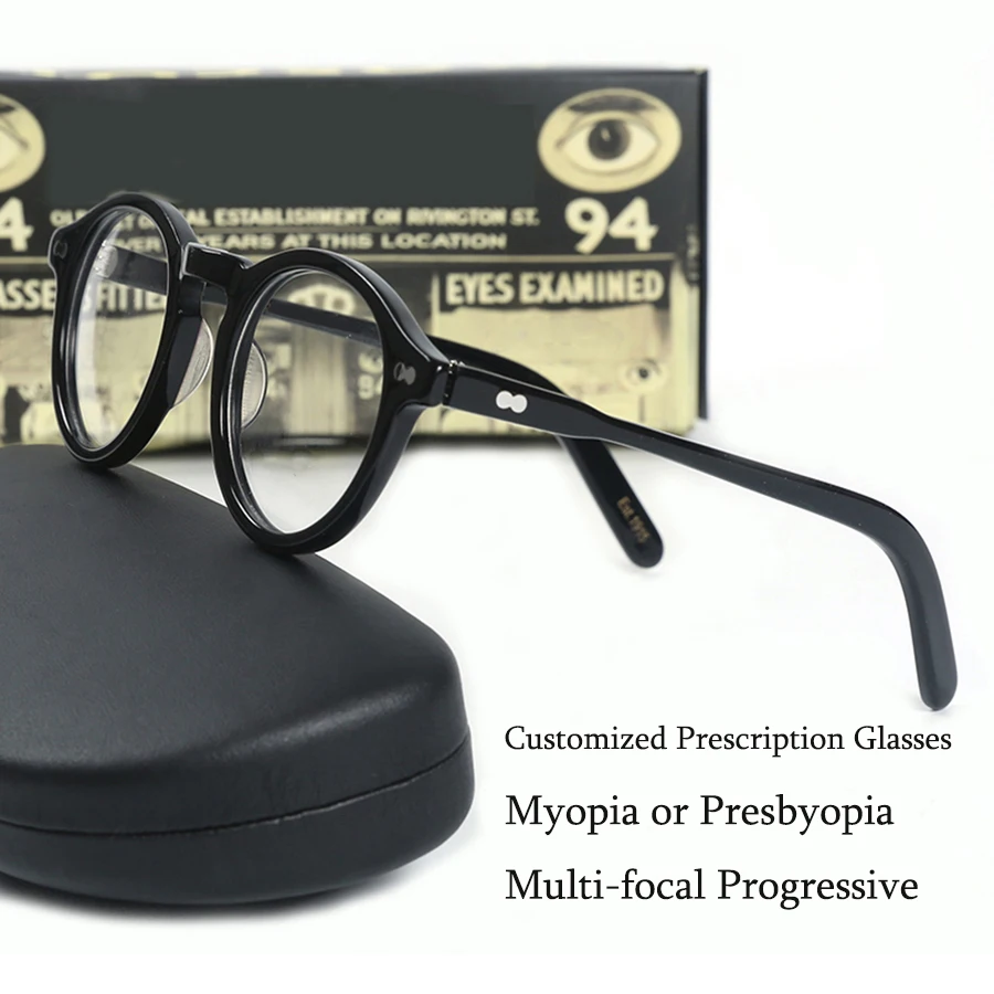 

Customized Prescription Glasses Men Johnny Depp Miltzen Photochromic Myopia Hyperopia Multi-focal Progressive Lenses Eyeglasses