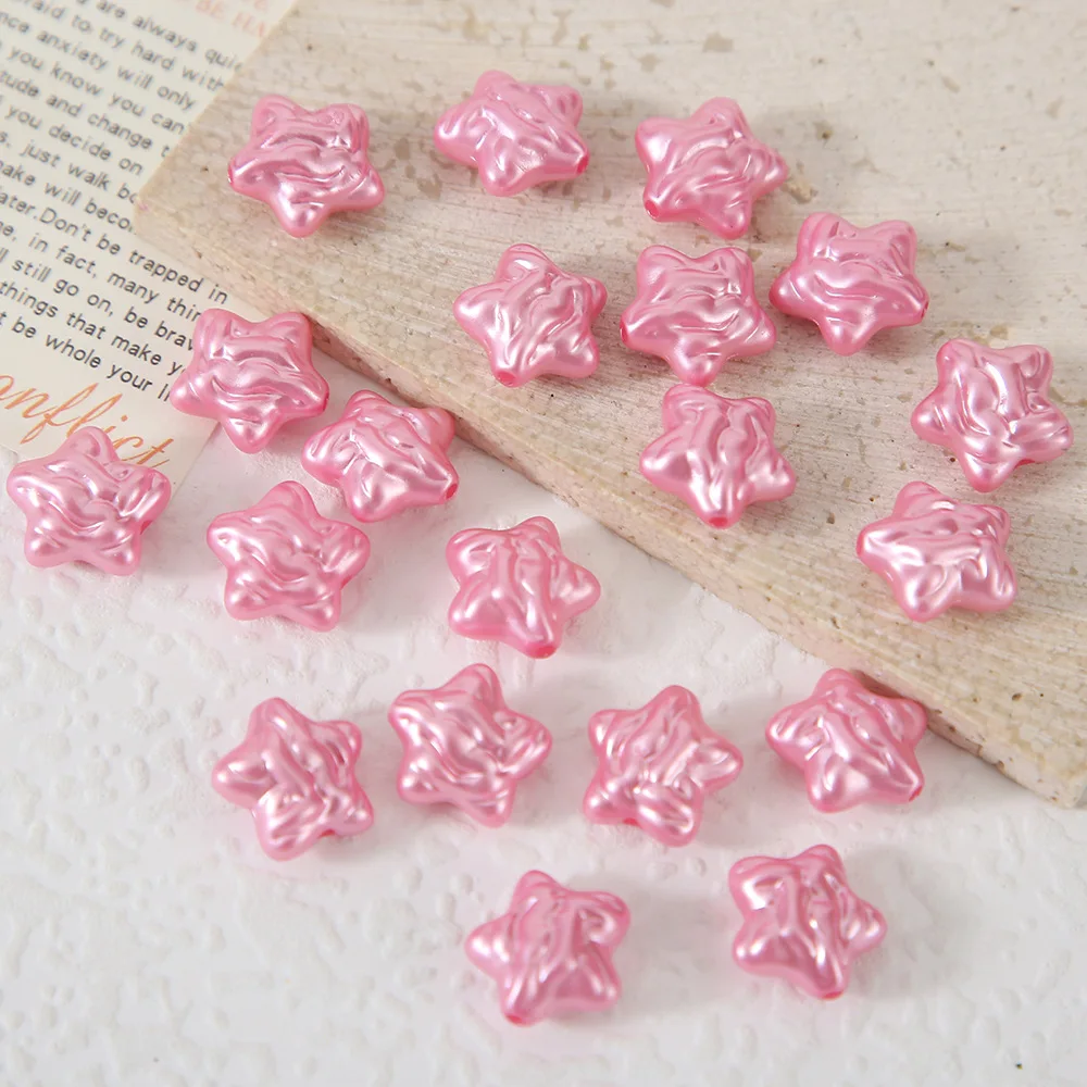 10PCS 13mm Colorful Acrylic Stars Beads For Jewelry Making Interval Beads Bracelet Necklace Craft DIY Supplies