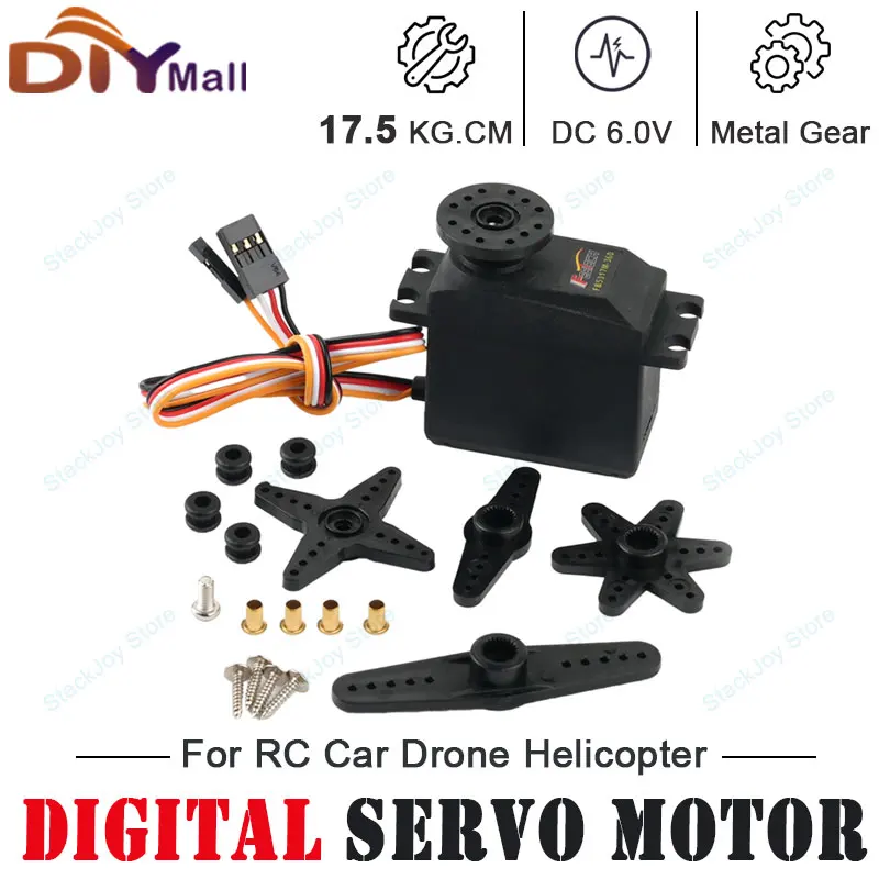 

FB5317M Digital Servo 7.4V 17kg.cm 360° Continuous Rotation Metal Gear with Position Feedback for RC Car Airplane Robot DIY