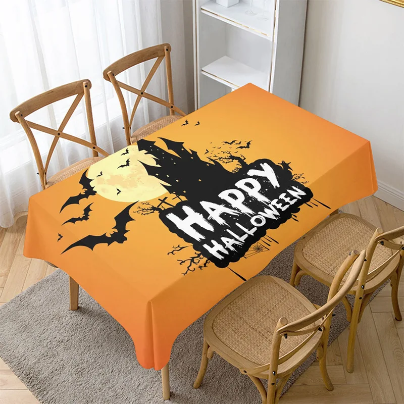 Halloween Table Cloth Hotel Restaurant Halloween Creative Print Table Cloth Nappe Rectangulaire Mantel Mesa Impermeable Manteles