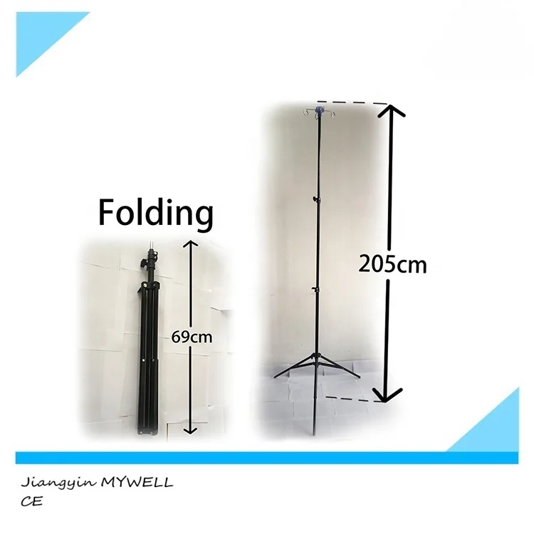 M-IV1 MYWELL Metal Collapsible Portable Iv Drip Stand Poles