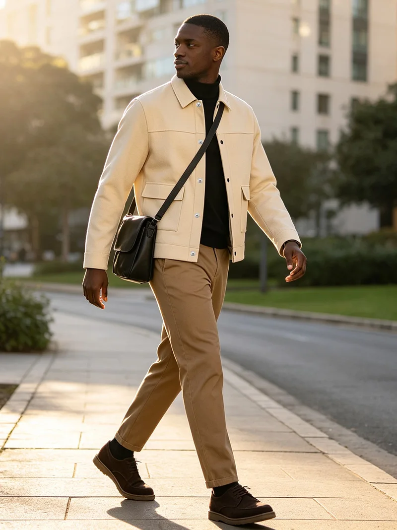 Herren Kurzarm-Hemdjacke mit Bürstenfutter, Langarm, Druckknöpfe, Lockerer Schnitt, Weich, Warm, Lässige Oberbekleidung für den Alltag, Herbst und Winter – Detail 16