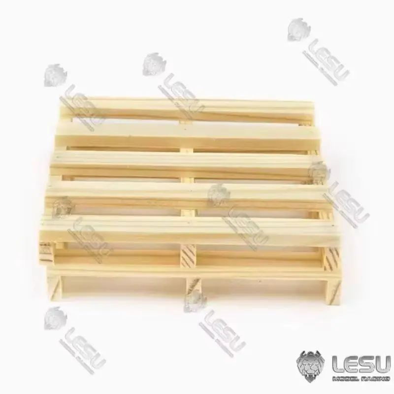 LESU Model 1/14 Wooden Pallets Forklift Freight LESU Wooden Pallets For Tamiya  RC 1/14 Engineering Forklift Parts Accessories