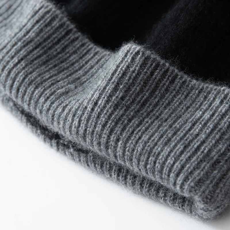 Top Qualität Winter Kaschmir Hüte Frauen Casual Outdoor Warm Halten Kopfbedeckungen Weiche Kaschmir Gestrickte Hut Unisex Skullies Mützen Kappe – Detail 23
