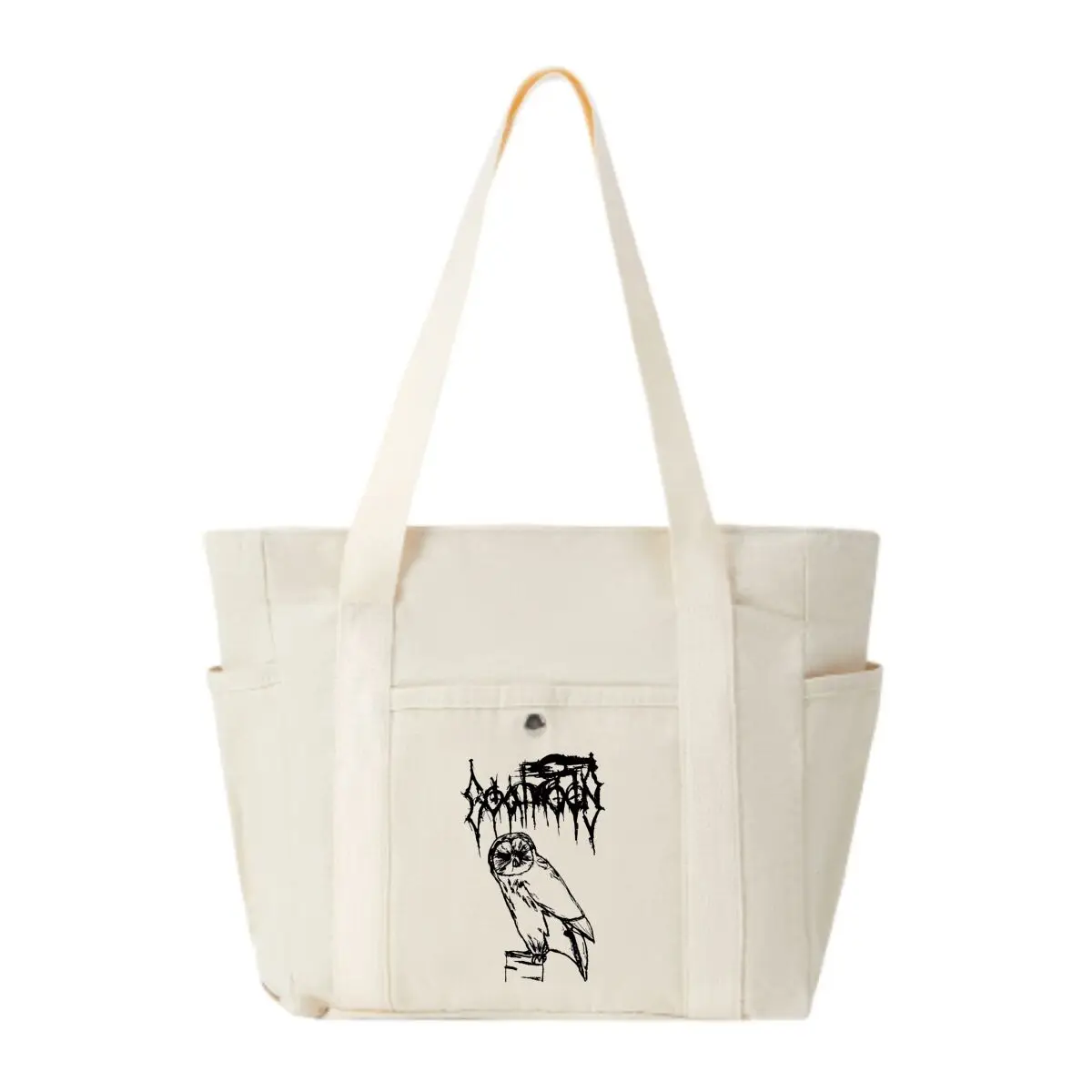 

Темная художественная сова графическая женская холщовая сумка на плечо модная простая дизайнерская большая сумка