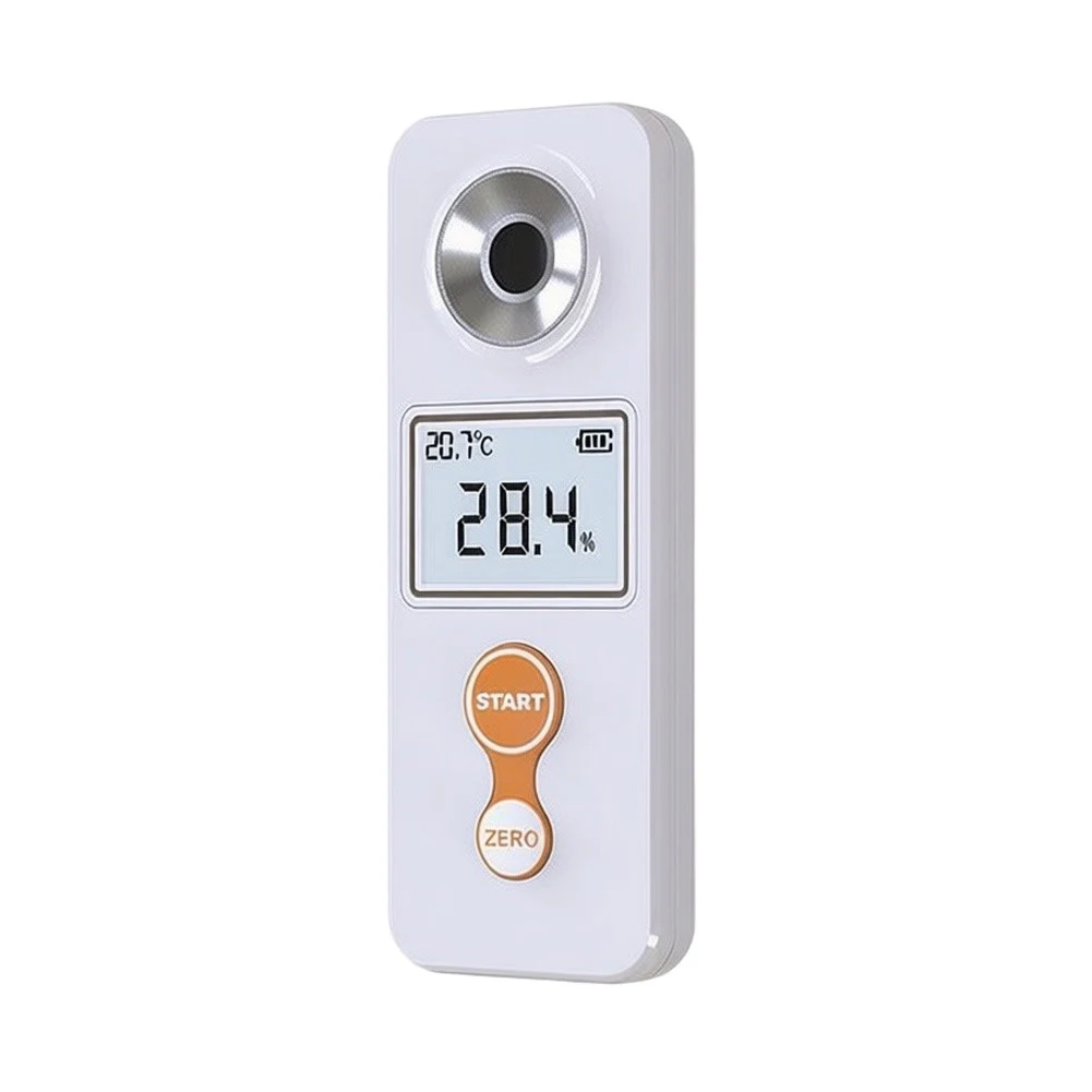 Digital Rechargeable Refractometer 0-53% For Brix Glucose Meter With Backlit LCD For Winemaking Coffee Brewing Fruit Sugar Testi