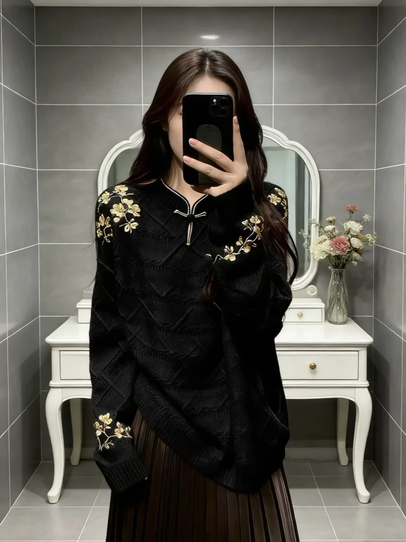 

Stunning Korean Sle Knitted Winter Top ort Inner Wear Ele Faionable Women's Long Sve Crew Ne Sweater