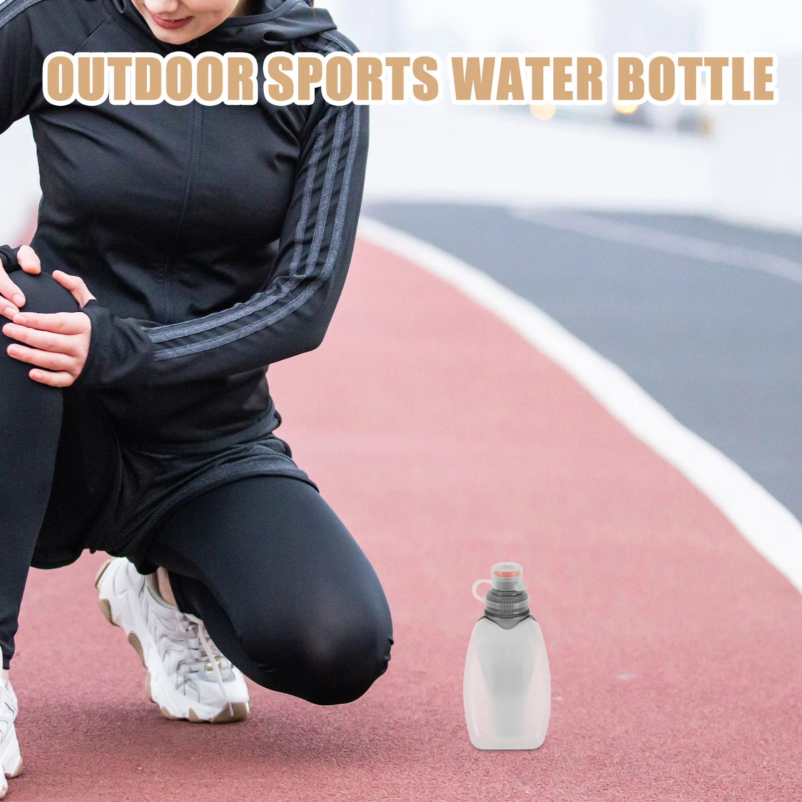 

Outdoor Sports Water Bottle Leakproof 250Ml Lightweight Running Flask Portable for Cycling Gym Backpacking Football Travel