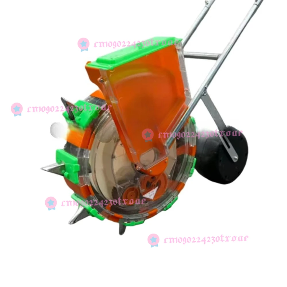 Lightweight Aluminum Manual Push Seeder with Gears Comfortable Sowing Design High Efficiency Agricultural Seeding Planter