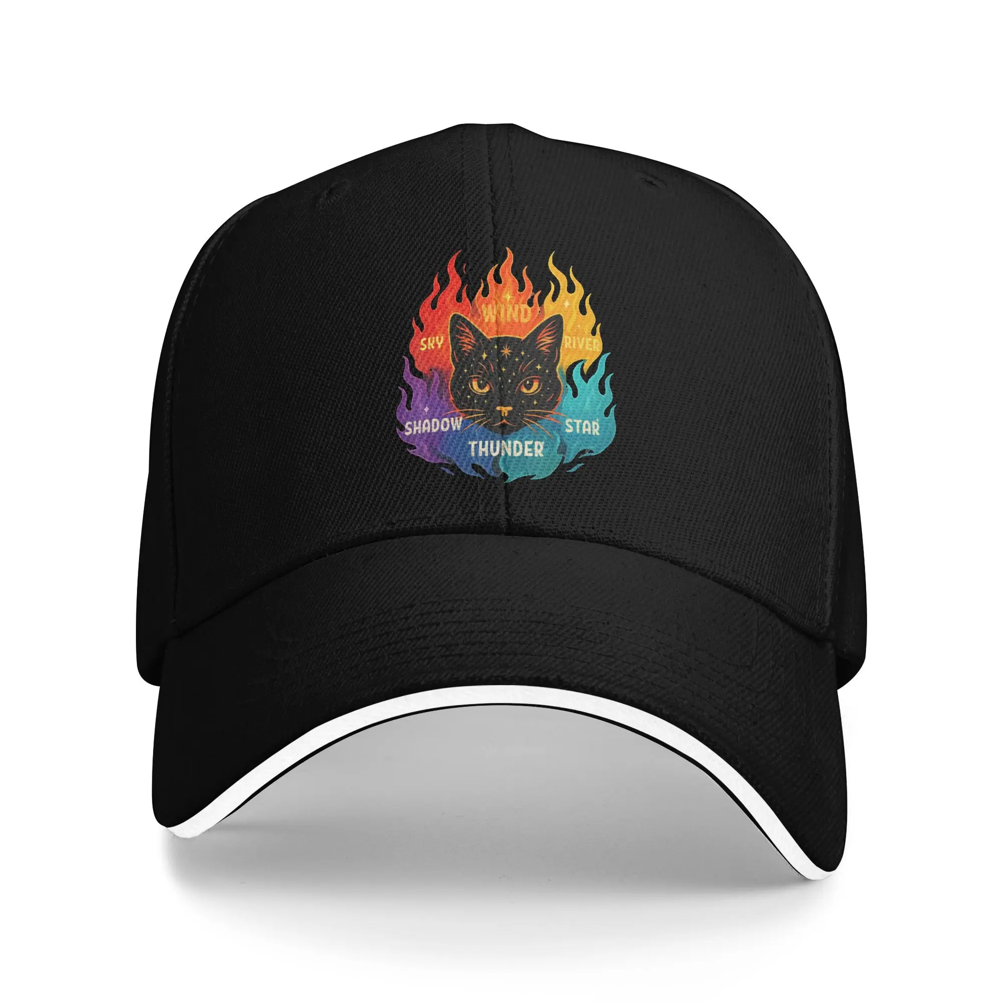 Wind Shadow River Star Thunder Sky Cat Sandwich Caps Men Women Hip-Hop Baseball Caps FireStar Breathable All seasons Hat Adult