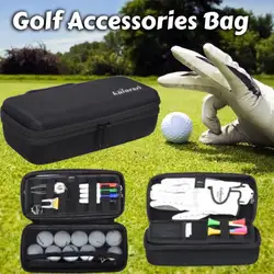 Golf Ball Storage Box With Hook Glove Holder Golf Sport Accessory Storage Protect For Men Women Golfer