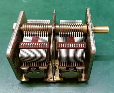 

Cb-2-365 Air Medium Dual Variable Capacitor Mineral Radio Electronic DIY