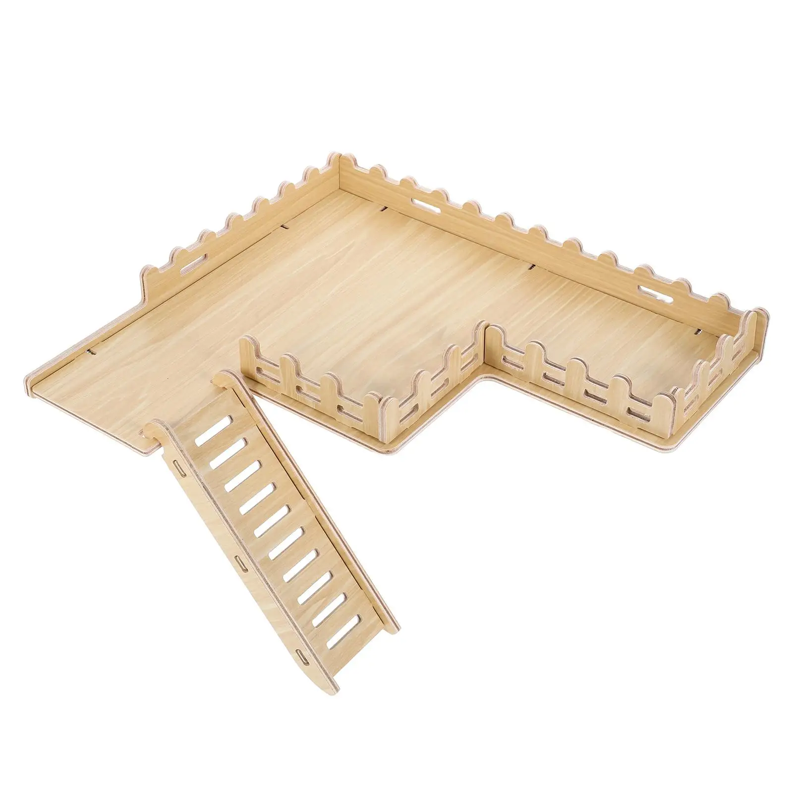 

Hamster Wooden Platform Cage Accessories Ladder Fence for Dwarf Hamsters Gerbils Small Pets Exploration Safety Sturdy
