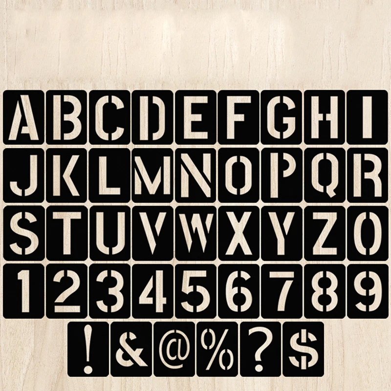 42PCS Craft Stencils Set Hollow Letter Number Symbol Embossing Stamping Template for DIY Scrapbooking And Crafts
