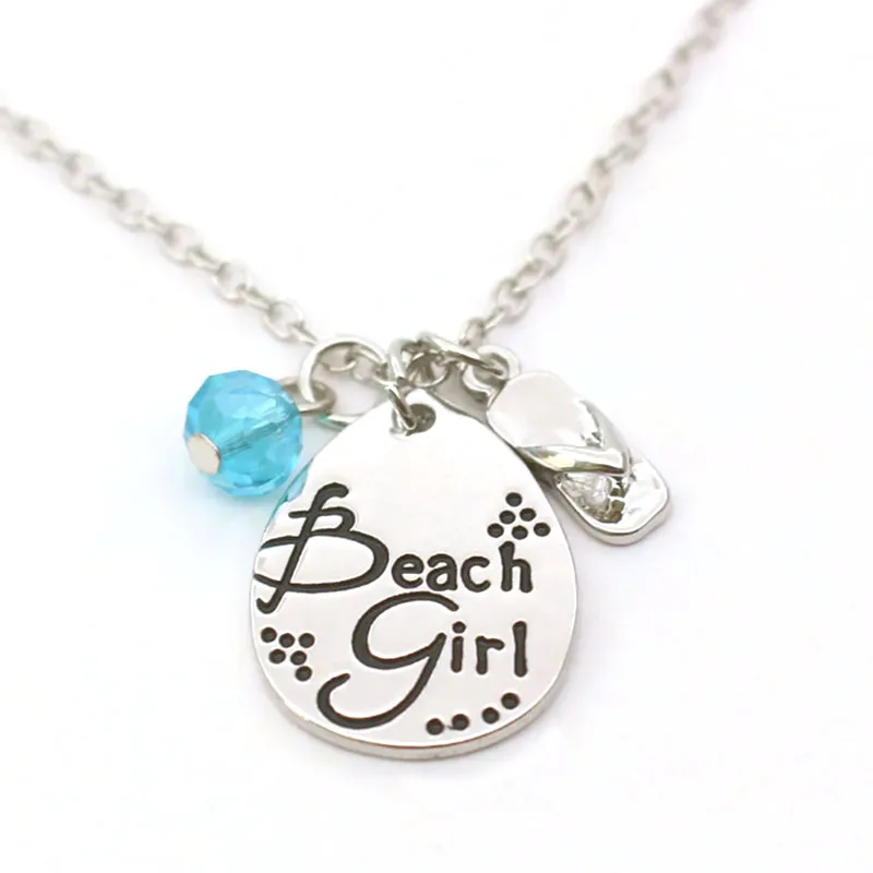 Surfer Girl Necklace Surfer Jewelry Surfboard pendant Necklace ocean beach sea jewelry ocean wave necklace gift for her