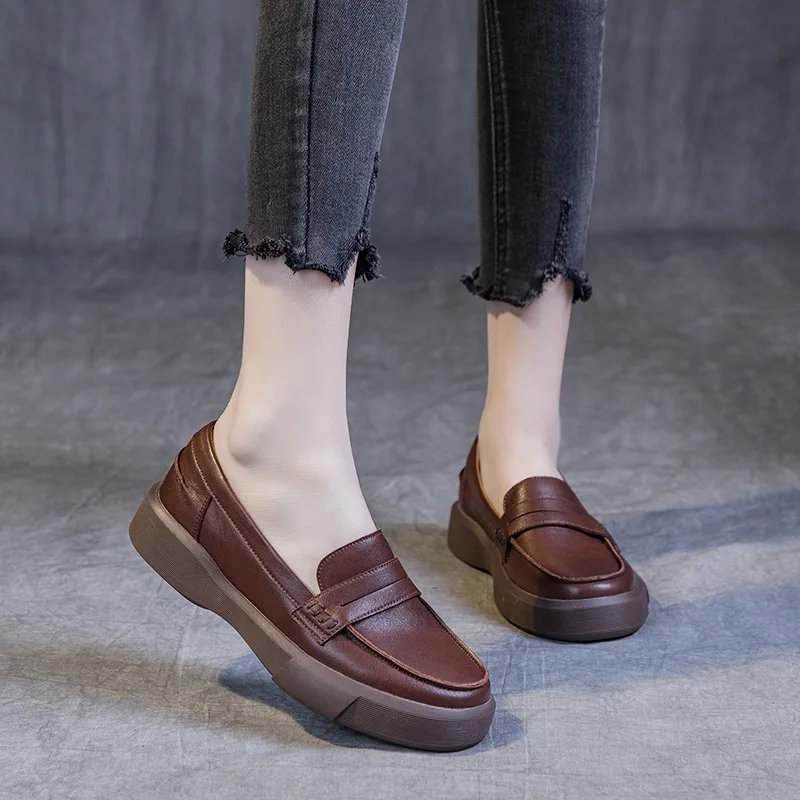 DRKANOL 2024 Big Size 35-43 Donna Slip On Mocassini Scarpe basse basse Primavera Autunno Tacco piatto poco profondo Comfort Casual Scarpe singole