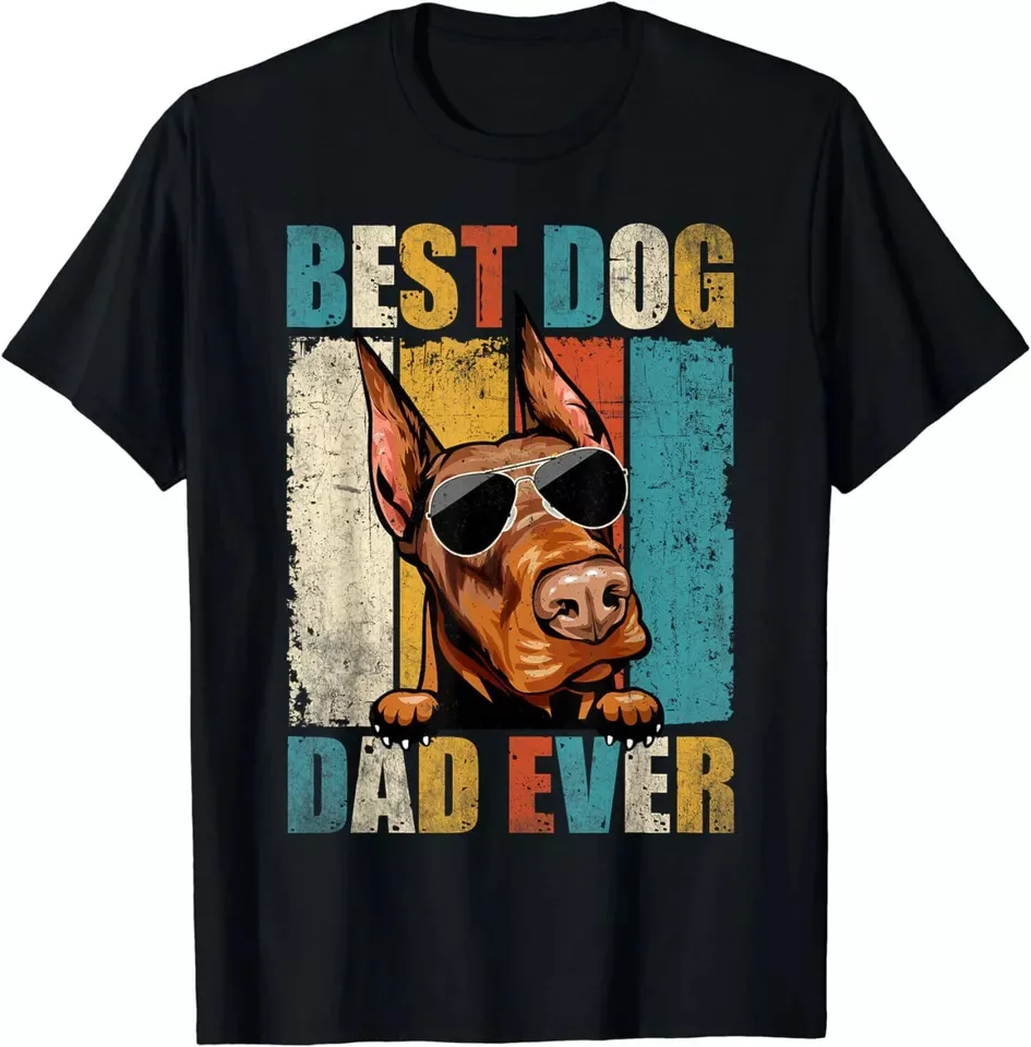 Best Dog Dad Ever Doberman Dog Father's Day Gift Unisex T-Shirt S-5XL